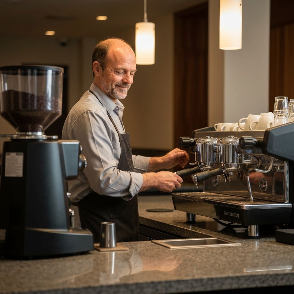 Barista pravi espreso